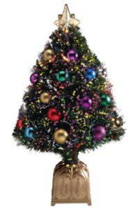 HOLIDAY PEAK Northwoods Greenery Fiber Optic Christmas Tree